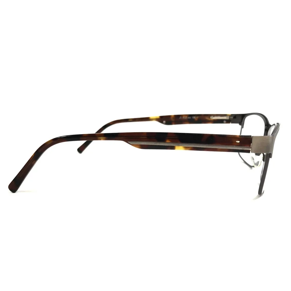 La Scala Eyeglasses Frames 846 Gun Gunmetal Tortoise Rectangle 56-15-140